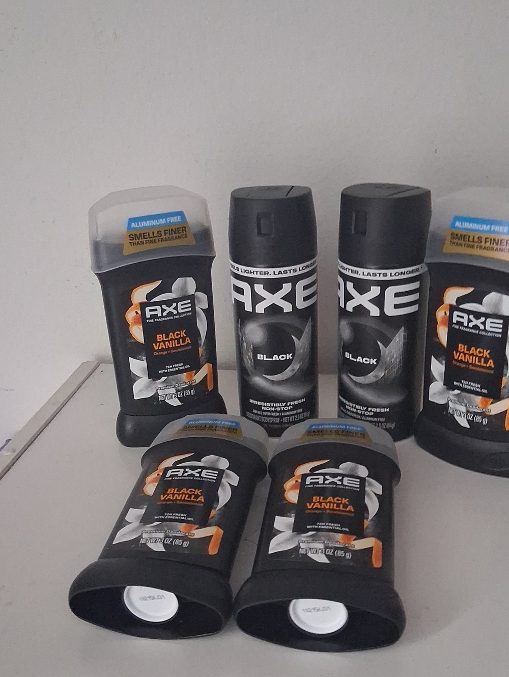6 BN Axe Fine Fragrance Deodorants Black Vanilla  & Orange & BLACK 